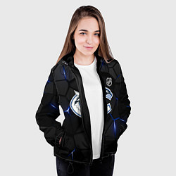 Куртка с капюшоном женская Ванкувер Кэнакс - НХЛ хоккей, цвет: 3D-черный — фото 2