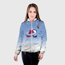 Куртка с капюшоном женская Колорадо Эвеланш - геометрический градиент, цвет: 3D-белый — фото 2