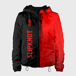 Куртка с капюшоном женская Slipknot - red gradient по-вертикали, цвет: 3D-черный