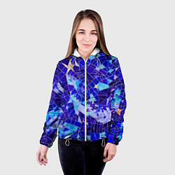 Куртка с капюшоном женская Небо-Звезды, цвет: 3D-белый — фото 2