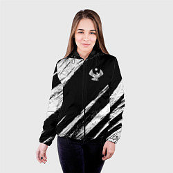 Куртка с капюшоном женская Дагестан - брызги, цвет: 3D-черный — фото 2
