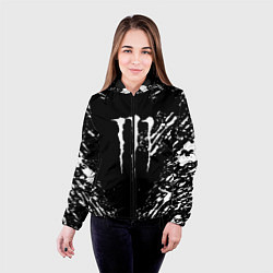 Куртка с капюшоном женская Monster energy white splash, цвет: 3D-черный — фото 2