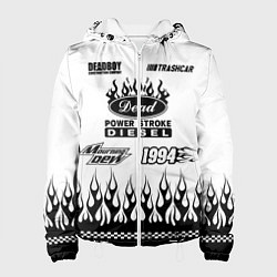 Куртка с капюшоном женская Dead white - Bones, цвет: 3D-белый