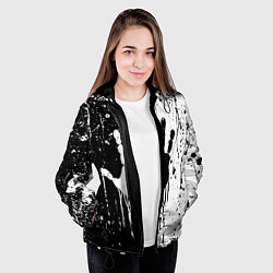 Куртка с капюшоном женская Антиматерия подтеки, цвет: 3D-черный — фото 2