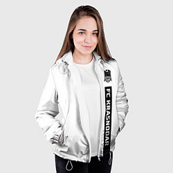 Куртка с капюшоном женская FC Krasnodar - white, цвет: 3D-белый — фото 2