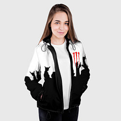 Куртка с капюшоном женская Monster energy rock black, цвет: 3D-черный — фото 2