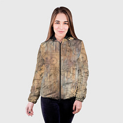 Куртка с капюшоном женская Стимпанк элементы, цвет: 3D-черный — фото 2