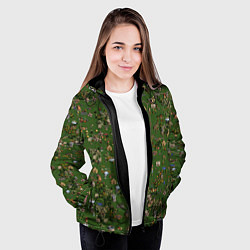 Куртка с капюшоном женская Земли Замка - Герои 3, цвет: 3D-черный — фото 2