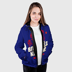 Куртка с капюшоном женская Вперед кони ФК ЦСКА, цвет: 3D-черный — фото 2