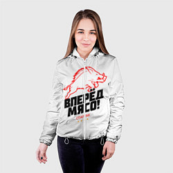 Куртка с капюшоном женская Вперед мясо, цвет: 3D-белый — фото 2