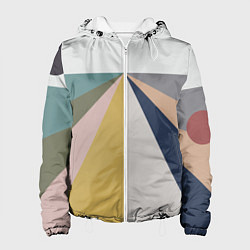 Куртка с капюшоном женская Черное солнце красная луна, цвет: 3D-белый