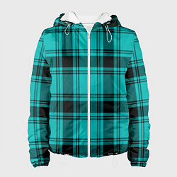 Куртка с капюшоном женская Checkered blue, цвет: 3D-белый
