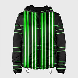Куртка с капюшоном женская Neon green, цвет: 3D-черный