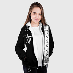 Куртка с капюшоном женская Doom символы марса, цвет: 3D-белый — фото 2