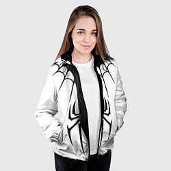 Куртка с капюшоном женская Паук на белом - the web of Fate, цвет: 3D-черный — фото 2