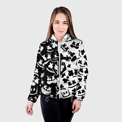 Куртка с капюшоном женская Doom x Marshmello pattern, цвет: 3D-белый — фото 2