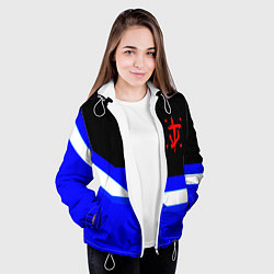 Куртка с капюшоном женская Doom sport geometry, цвет: 3D-белый — фото 2