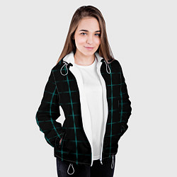 Куртка с капюшоном женская Color black blue crosses, цвет: 3D-белый — фото 2