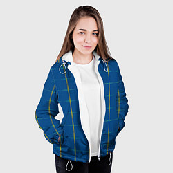 Куртка с капюшоном женская Color blue yellow cross, цвет: 3D-белый — фото 2