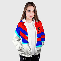 Куртка с капюшоном женская Doom geometry cyber sport, цвет: 3D-белый — фото 2