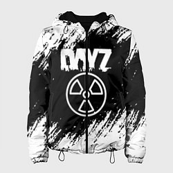Куртка с капюшоном женская Dayz белые краски лого, цвет: 3D-черный