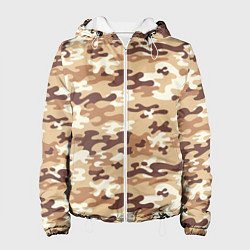 Куртка с капюшоном женская Камуфляж армия, цвет: 3D-белый