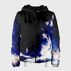 Куртка с капюшоном женская Синее пламя, цвет: 3D-черный