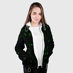 Куртка с капюшоном женская Color green khaki, цвет: 3D-белый — фото 2