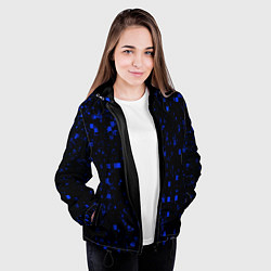 Куртка с капюшоном женская Color blue khaki, цвет: 3D-черный — фото 2