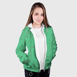 Куртка с капюшоном женская Color green brown, цвет: 3D-белый — фото 2
