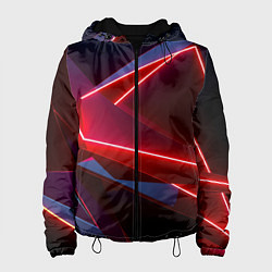 Куртка с капюшоном женская Neon laser red, цвет: 3D-черный