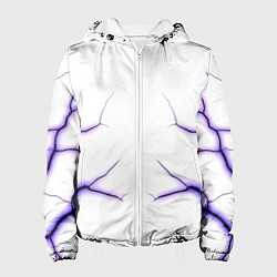 Куртка с капюшоном женская Color white purple, цвет: 3D-белый
