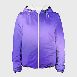 Куртка с капюшоном женская Color purple gradient, цвет: 3D-белый