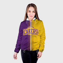 Куртка с капюшоном женская NBA Lakers LA, цвет: 3D-белый — фото 2