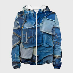 Женская куртка Denim patchwork - ai art fantasy