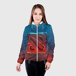 Куртка с капюшоном женская Dota 2: Symbol, цвет: 3D-белый — фото 2