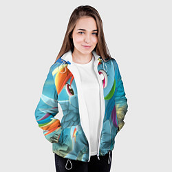 Куртка с капюшоном женская My littlle pony, цвет: 3D-белый — фото 2
