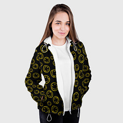 Куртка с капюшоном женская Nirvana Pattern, цвет: 3D-белый — фото 2
