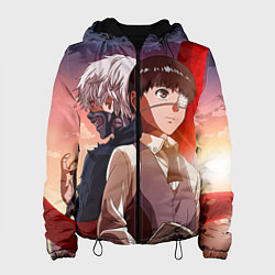 Куртка с капюшоном женская Токийский Гуль, цвет: 3D-черный