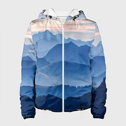 Куртка с капюшоном женская Горы, цвет: 3D-белый