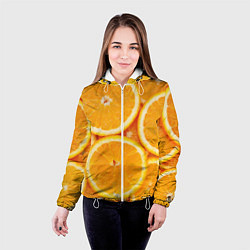 Куртка с капюшоном женская Апельсинчик, цвет: 3D-белый — фото 2