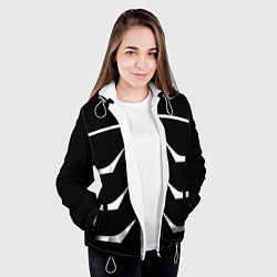 Куртка с капюшоном женская Токийский гуль, цвет: 3D-белый — фото 2