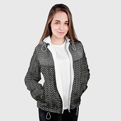 Куртка с капюшоном женская Кольчуга, цвет: 3D-белый — фото 2
