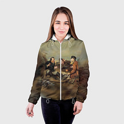 Куртка с капюшоном женская Русские охотники, цвет: 3D-белый — фото 2