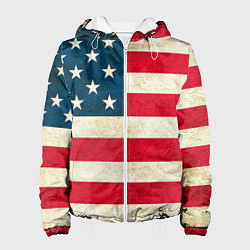 Куртка с капюшоном женская США, цвет: 3D-белый
