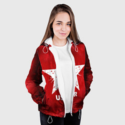 Куртка с капюшоном женская USSR Star цвета 3D-белый — фото 2