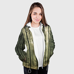 Куртка с капюшоном женская Чарующий лес, цвет: 3D-белый — фото 2