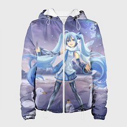 Куртка с капюшоном женская Hatsune Miku, цвет: 3D-белый