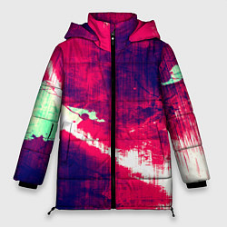 Куртка зимняя женская Брызги красок, цвет: 3D-черный