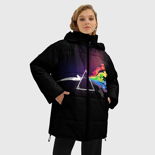 Женская зимняя куртка Покемоны / 3D-Черный – фото 3